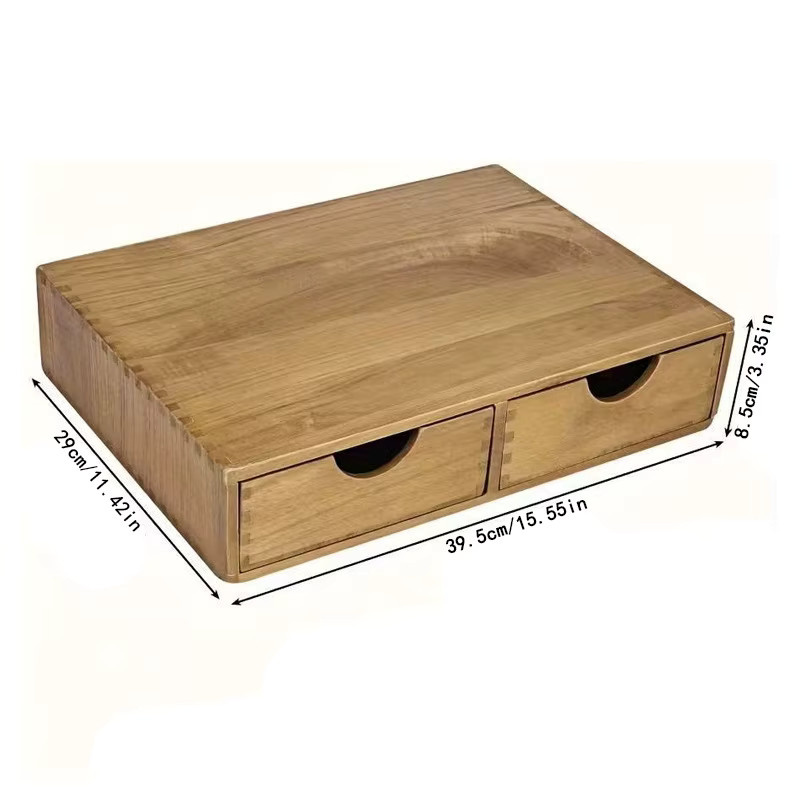 Holz Kaffeepadschublade und Tee-Kapsel-Organizer in Braun für Küche und Büro, B/T/H: 39,5 x 8,5 cm - Bild 4