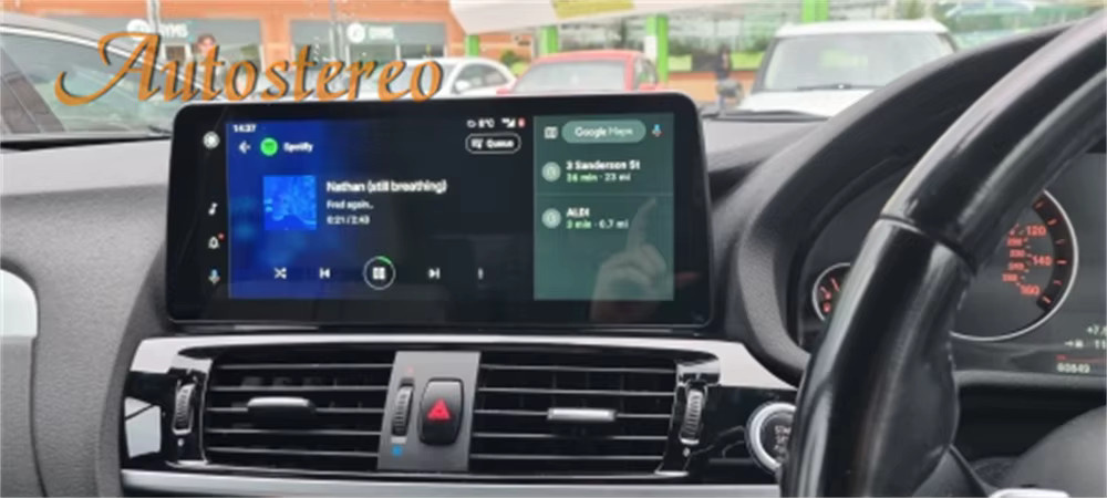 Android 14 Multimedia-Player mit CarPlay und GPS Navigation für BMW X3 F25 X4 F26 X3M X4M (2009-2016), 32GB, Schwarz - Bild 4