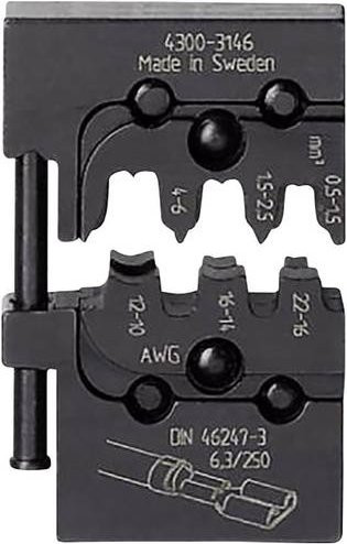 Phoenix Contact Crimpfox-M SCA 2,5/Die 1212742 Crimpgesenk für unisolierte Flachsteckhülsen 0,5 bis 2,5 mm² in Schwarz - Bild 1