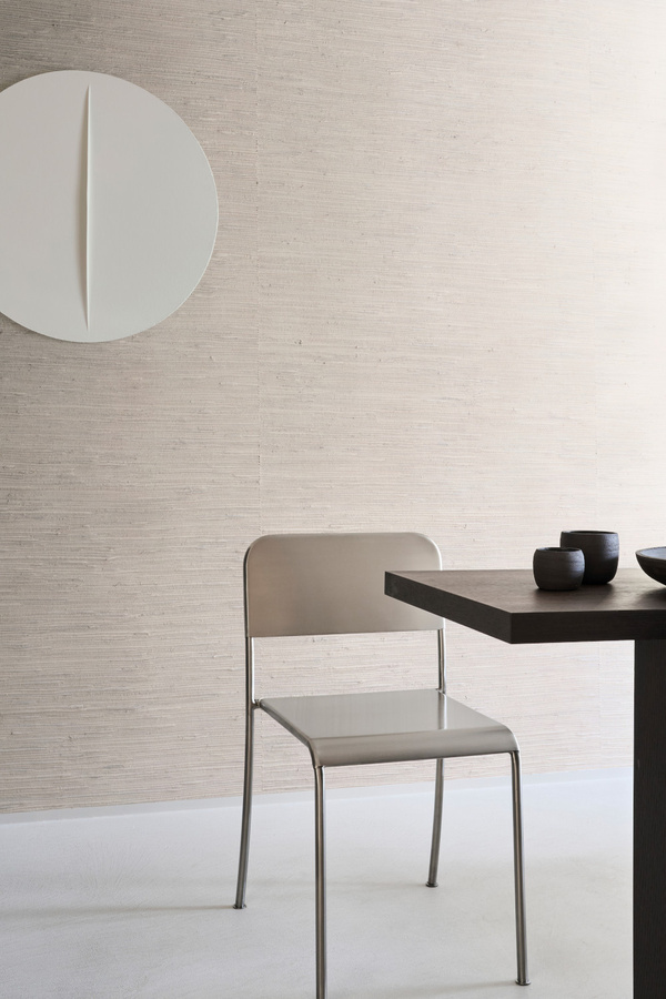 Omexco Tapete Osmos PU231 in Weiß/Grau und Beige aus Non-Woven mit botanischem Nature-Design - Bild 1