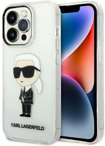 Karl Lagerfeld iPhone 14 Pro Max Hülle Ikonik Karl Transparent - Bild 1