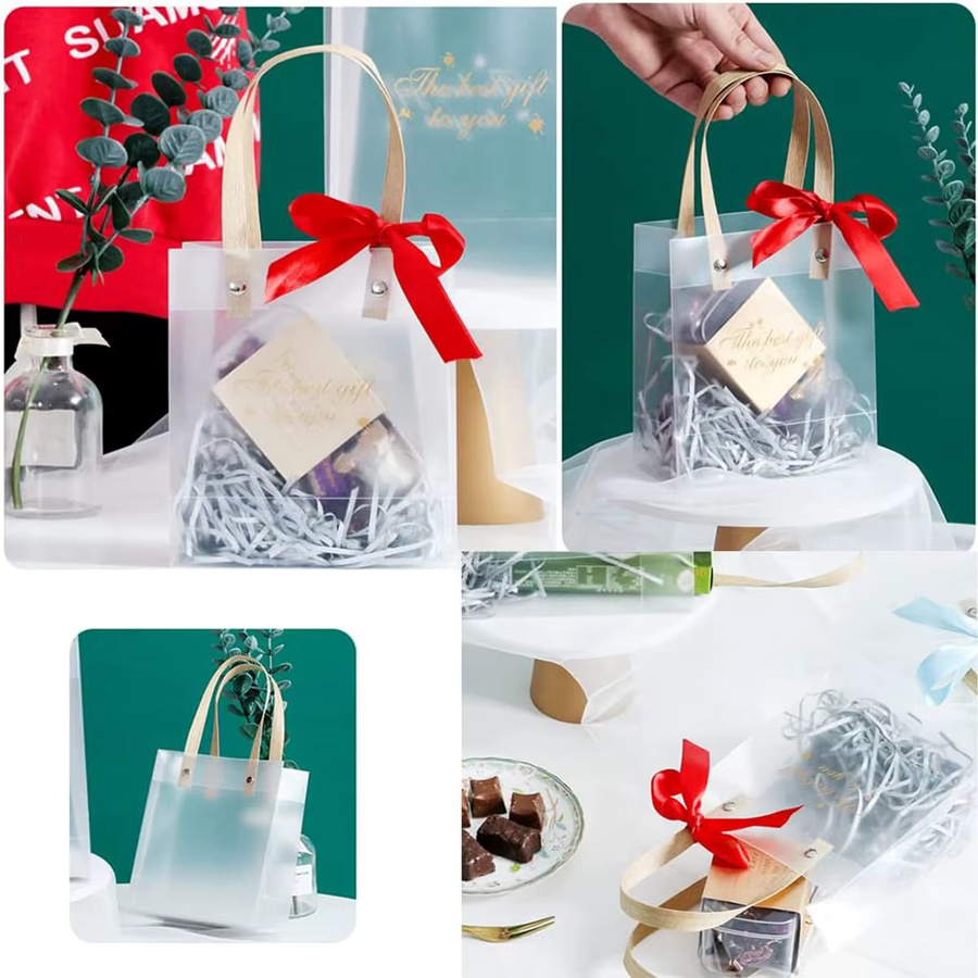 20 Stück transparente Geschenktüten aus Kunststoff für Hochzeiten, Geburtstage und besondere Anlässe - Bild 2
