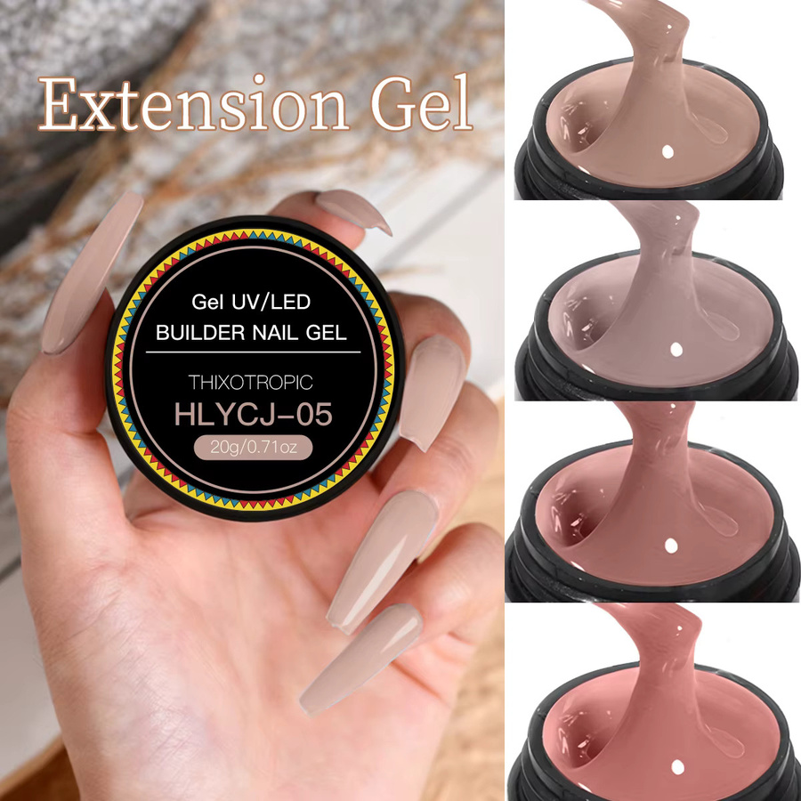 HLGEL Builder Gel, Französisches Rosa-Braun Nude, Glänzend, 20g - Bild 4