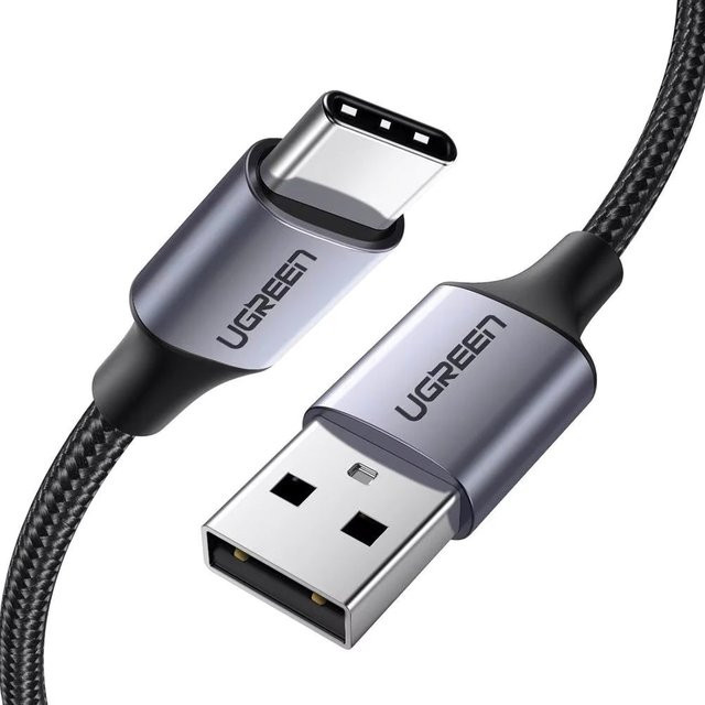 UGREEN USB-A auf USB-C Daten- und Ladekabel US288, 18W, Schwarz, Länge: 0,5 m - Bild 1