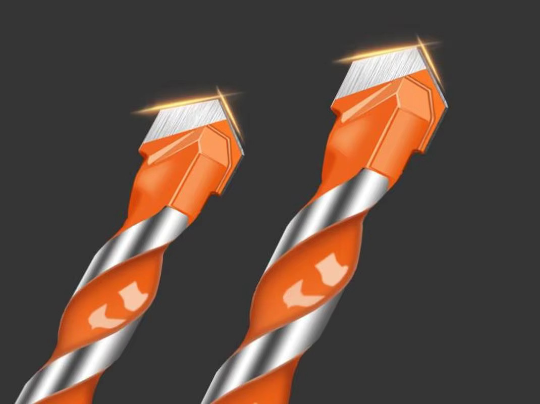 CHUJIN Steinbohrer-Set für Fliesen, Ziegel, Beton und Glas, verchromt, Orange, 5/10er-Pack - Bild 2