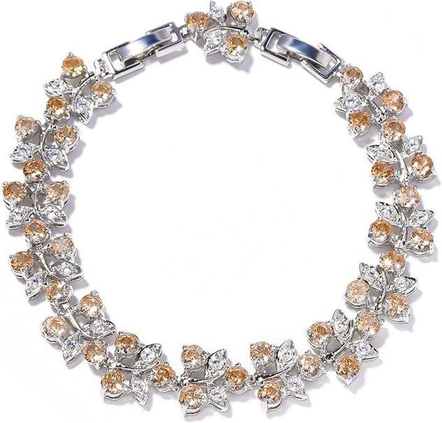 YIRAN Armband, Regenbogen Blumen, Kupfer, Bunt, Zirkonia, Damen - Bild 1