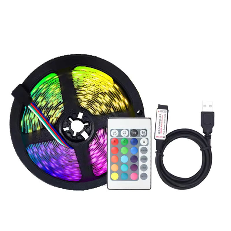 KISUFU RGBW LED-Streifen mit USB-Stromversorgung für TV und Desktop, Multicolor und Weiß, 60 LEDs pro Meter - Bild 4