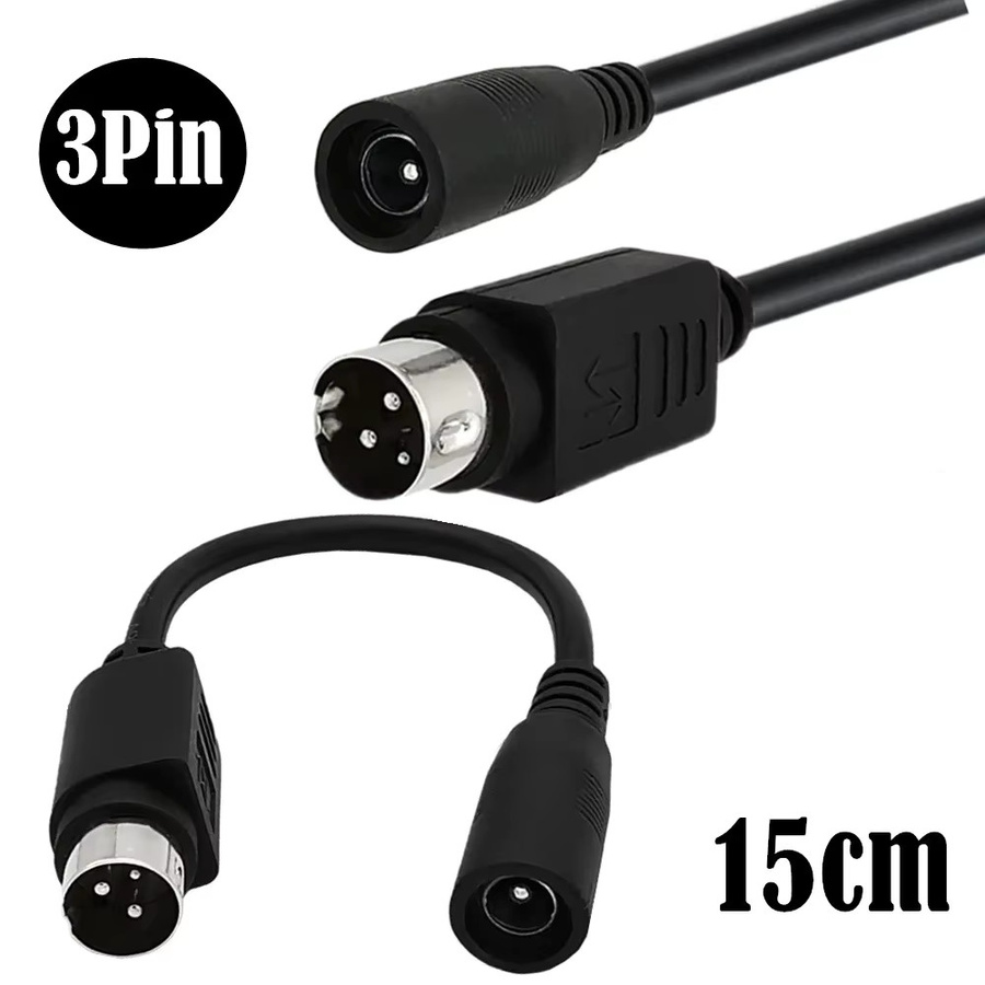BSN DC-Buchse 5,5 x 2,1 mm zu 4-poligem Stecker Stromversorgungskabel in Schwarz für Sato TG-5011-19V-ES und TV-LCD-VCR - Bild 3