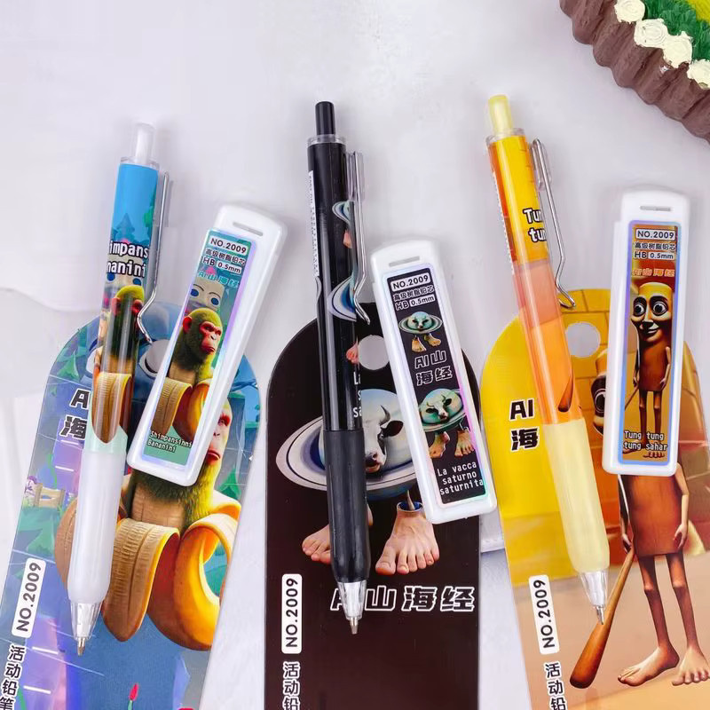 Tung Sahur Mechanisches Bleistift Set mit HB Graphit Minen in Mehrfarben - Bild 3