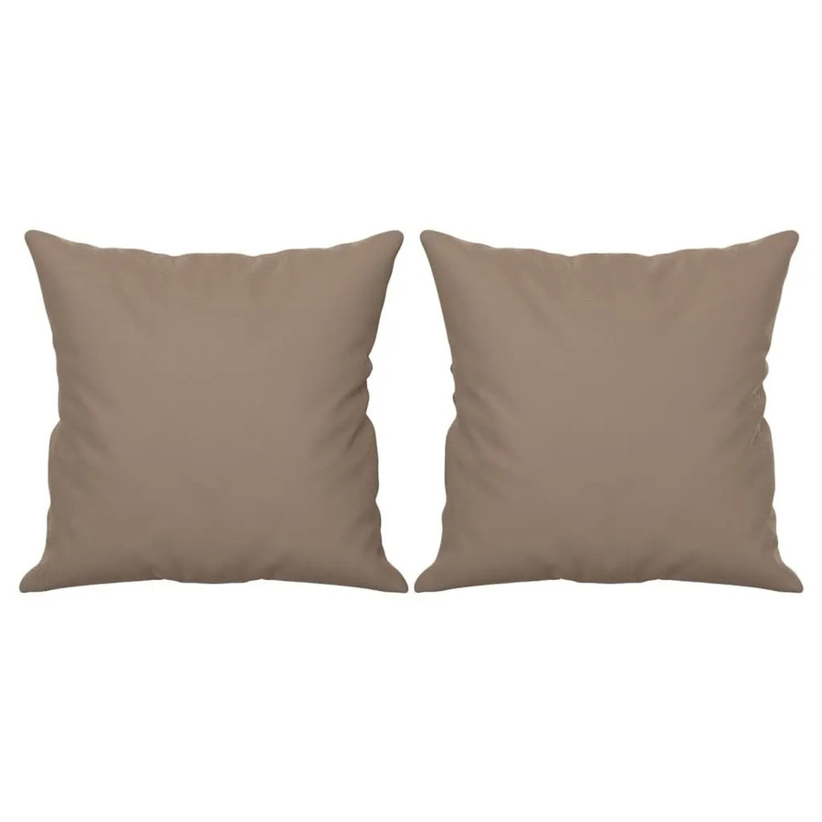 vidaXL Zierkissen Set aus 2 Stück in Taupe und Beige aus Mikrofasergewebe, B/T: 40 x 40 cm - Bild 2