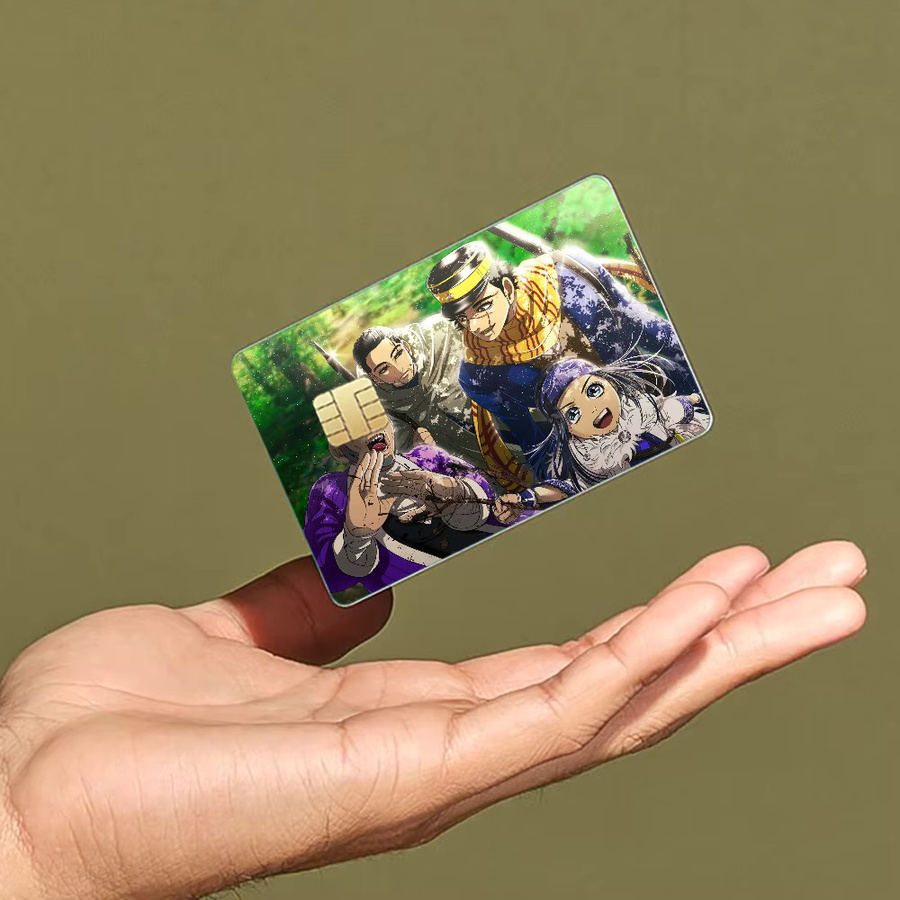 Golden Kamuy Poker Aufkleber in Gold und Multicolour für Kreditkarten und Debitkarten - Bild 2
