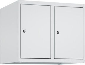 C+P Aufsatzschrank 7035/7035 in Grau mit 2 Abteilen, Zylinderschloss und Soft-Close-Türen, B/T/H: 50 x 60 x 50 cm - Bild 1