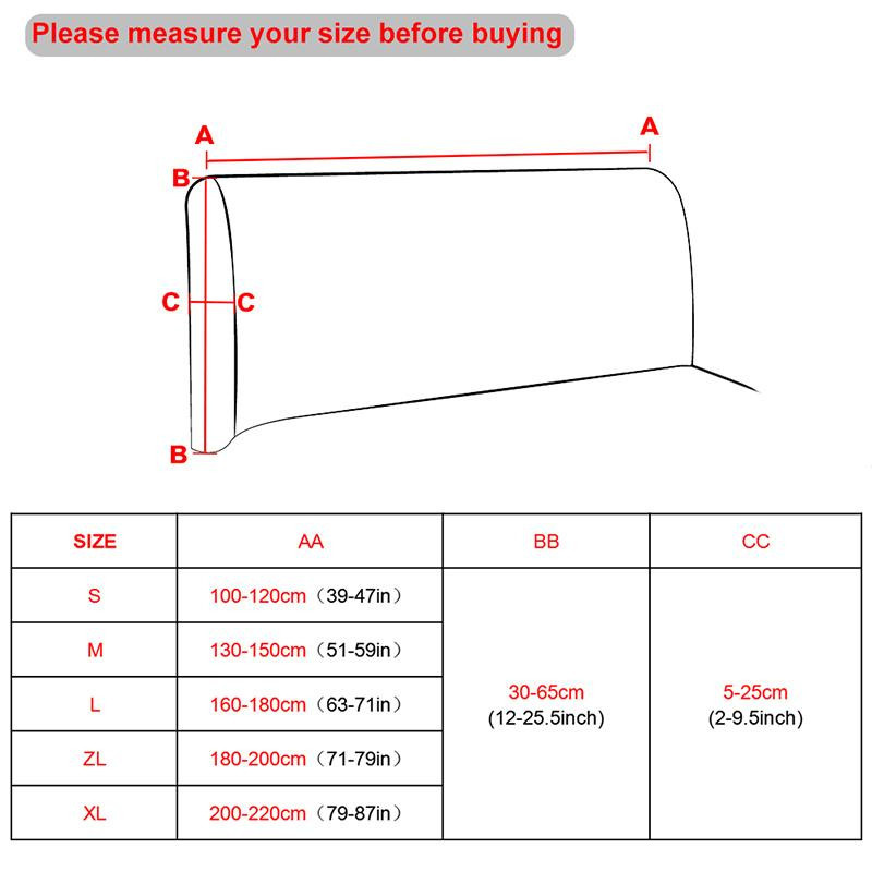 Leorate Bedruckter All-Inclusive-Bettkopfbezug aus elastischem Stoff für Doppelbetten, Universalgröße Breite: 100-120 cm - Bild 1