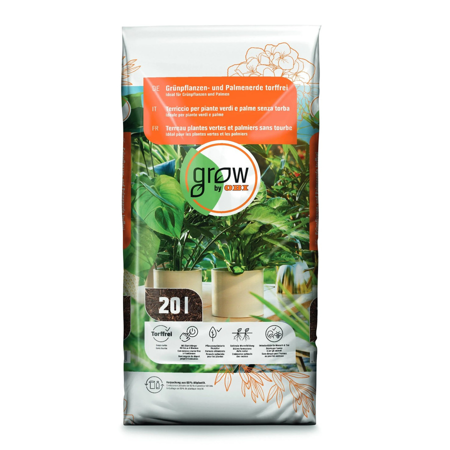 GROW by OBI Grünpflanzen- und Palmenerde torffrei 1.020 l - Bild 2