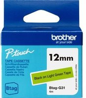 Brother Schriftband Btag-G31 für P-Touch Etikettiergeräte in Schwarz und Grün - Bild 1