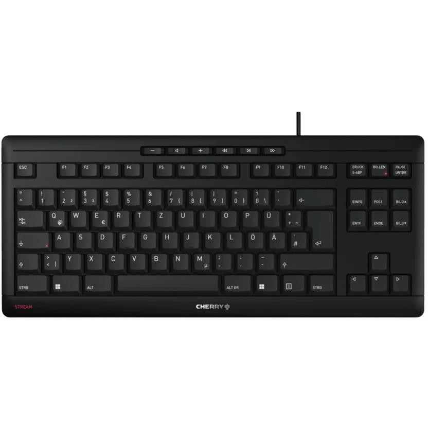 Cherry Kabelgebundene Tastatur USB QWERTZ Deutsch Schwarz - Bild 1