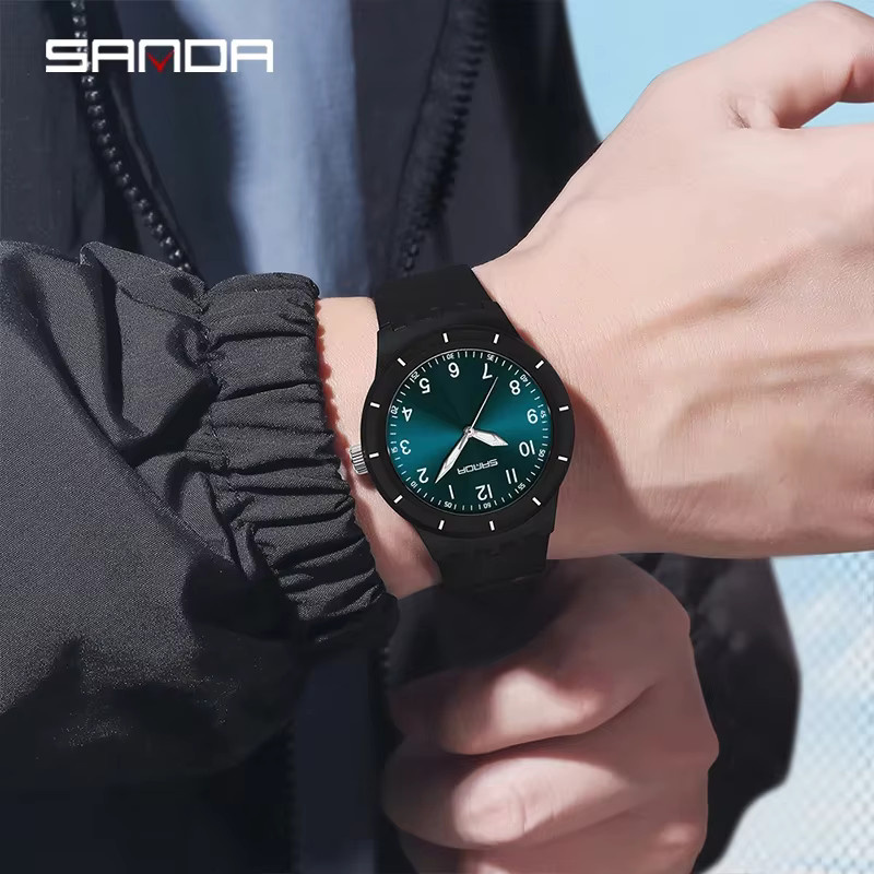 SANDA Armbanduhr Quarz, Kunststoff, Schwarz, Unisex - Bild 3