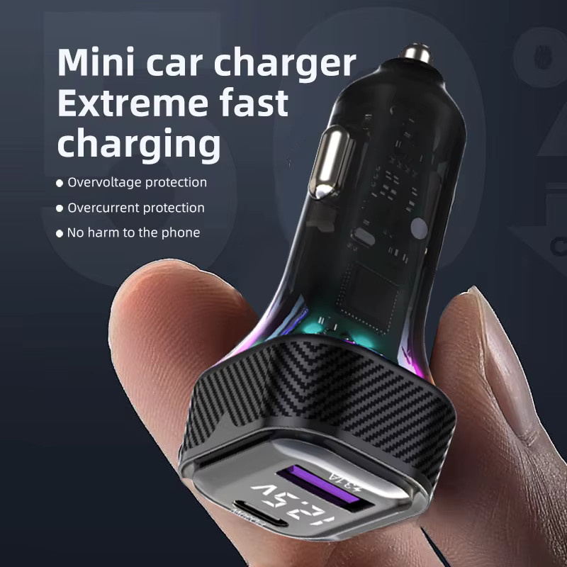 Schnellladeadapter für das Auto mit USB-C Anschluss 30W in Schwarz für 12V und 24V Fahrzeuge - Bild 4
