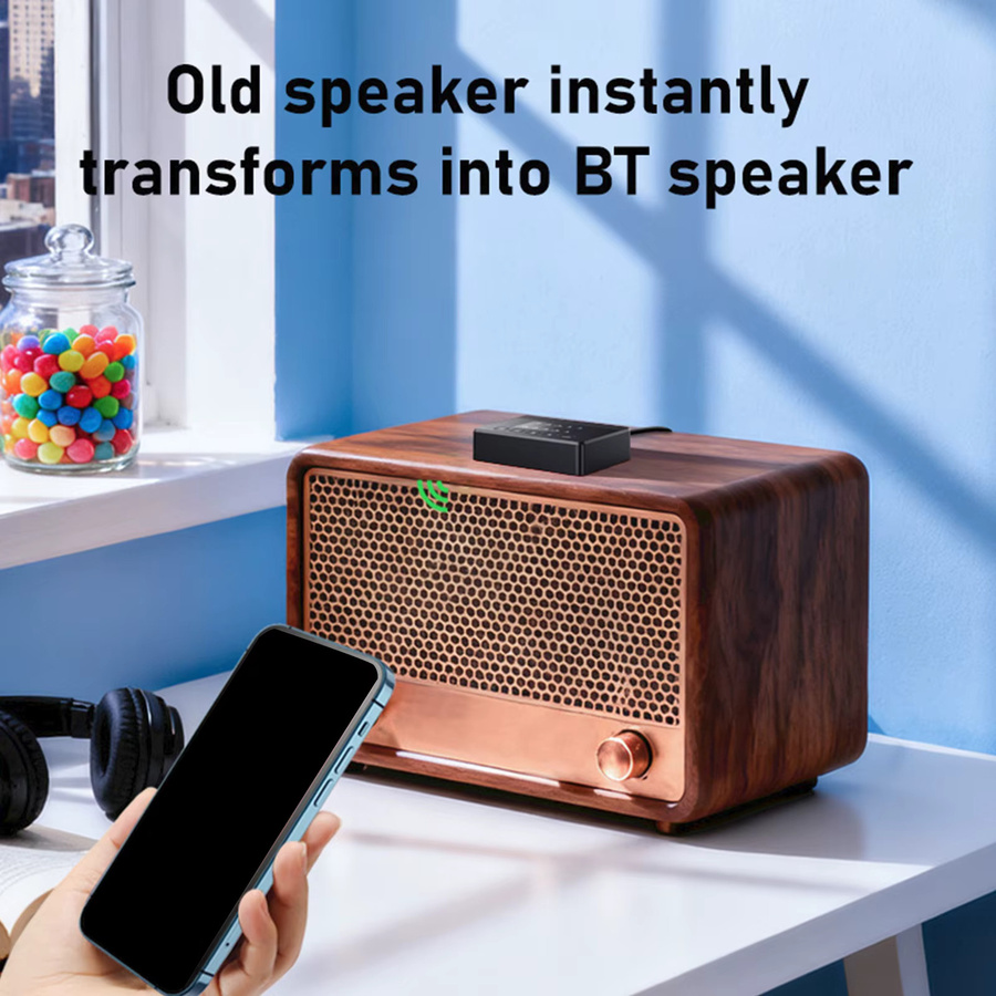 ALLOYSEED Bluetooth 6.0 HD-Audio-Empfänger mit LDAC und AptX-HD/AD/LL, HiFi-Audio-Adapter in Schwarz mit Koaxial- und optischem Ausgang - Bild 3