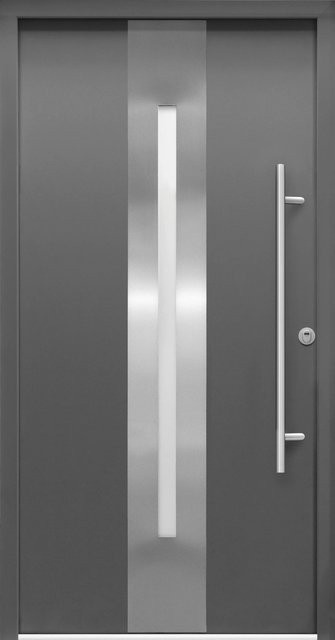 Splendoor Sicherheits-Haustür ThermoSpace Prime Dublin RC2 in Anthrazit mit Glaseinsatz, Anschlag Rechts, B: 100 cm, H: 210 cm - Bild 1