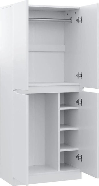 okwish Kleiderschrank mit Doppeltüren für das Schlafzimmer in Weiß, B/T/H: 70 x 40 x 170 cm - Bild 1