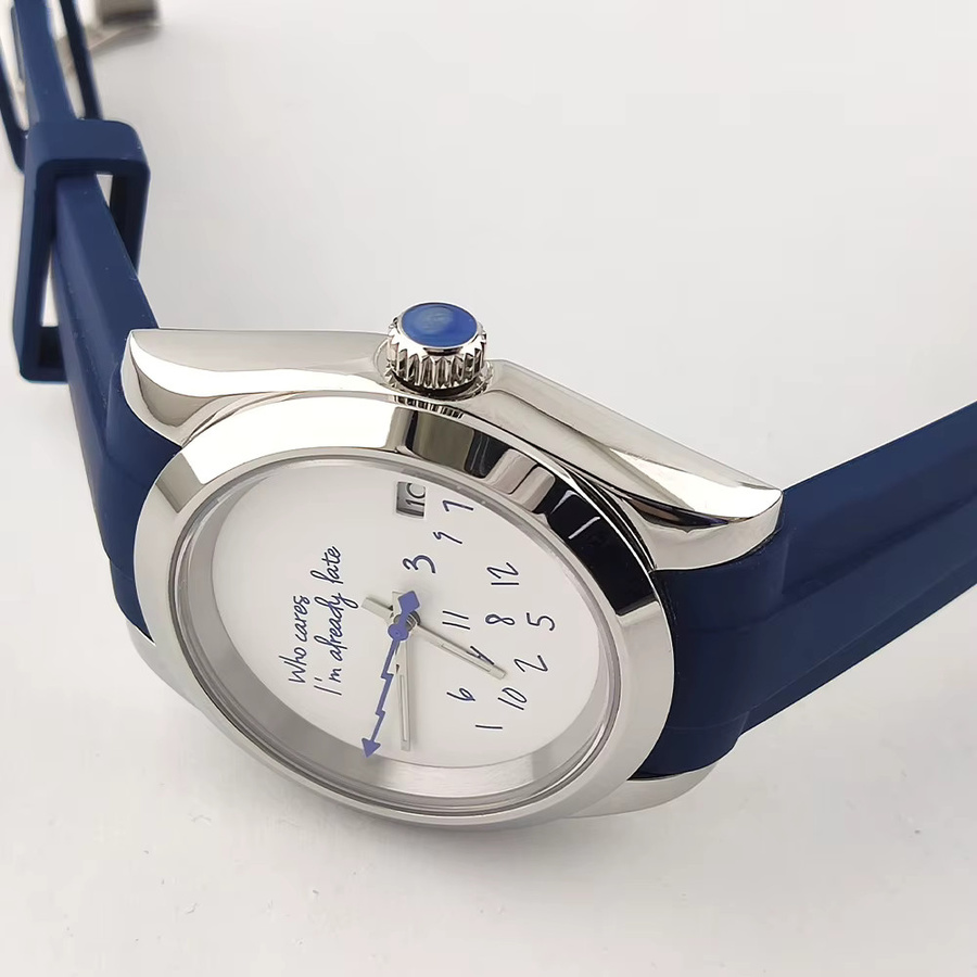 OUMASHI Armbanduhr, Automatik, Edelstahl, Blau, 39 mm, Herren - Bild 4