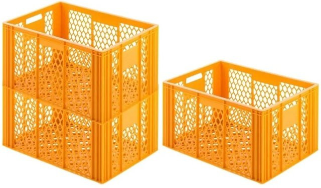 CHEFGASTRO SuperSparSet 3er Eurobehälter Bäcker- und Konditorenkasten, Gelb-Orange, H x B x T: 34,9 x 40 x 60 cm, 70 Liter - Bild 1