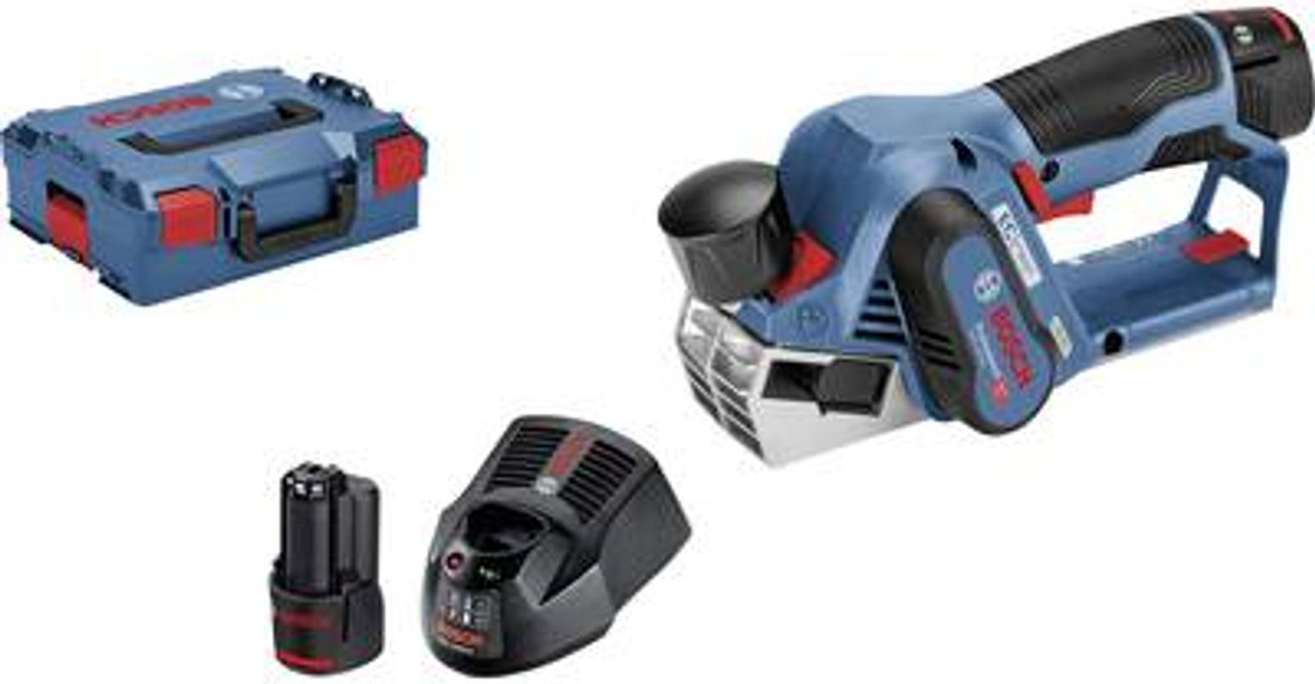 Bosch Akku-Hobel GHO 12V-20 Professional in Blau/Schwarz mit 2 x 3,0 Ah Akkus und L-BOXX - Bild 2