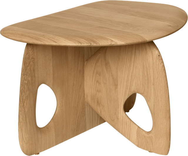 Ferm Living Oar Coffee Table aus Eichenholz in Braun mit abgerundeten Oberflächen - Bild 1