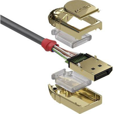 Lindy Gold DisplayPort-Kabel DisplayPort auf DisplayPort, 10,0 m, Grau - Bild 1