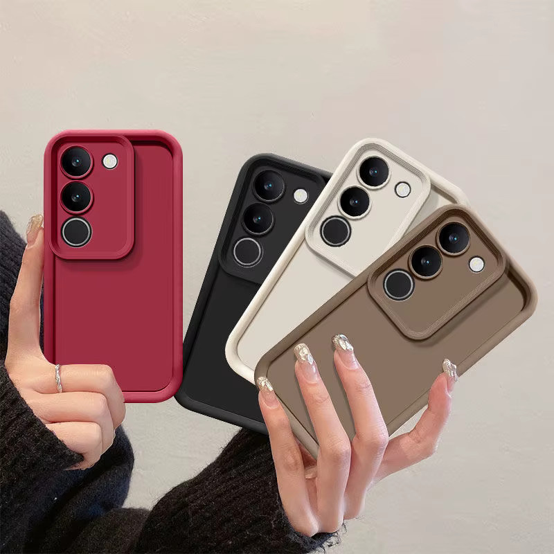 Schutzhülle für Vivo V30 SE V40 SE V30 Lite Y200 Y200e V29 V27 Pro V29e T3 T2 in Schwarz mit Hautgefühl - Bild 2