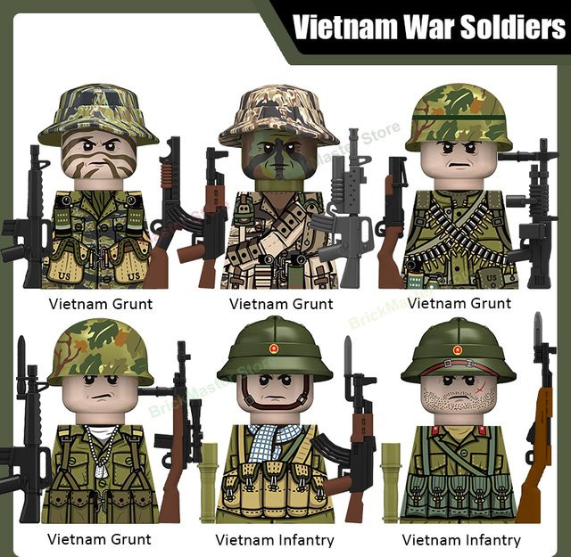 BRICKPANDA Vietnam Militär Armee Bausteine, Soldat Figuren, Zubehör - Bild 1
