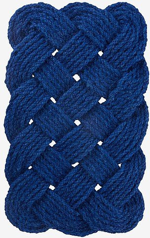Jotex Fußmatte KNOT in Blau aus Jute und Baumwolle, modern und rechteckig - Bild 1