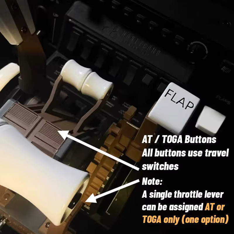 PMDG 777 Schubhebel-Set Flugsimulator Zubehör in Weiß - Bild 2
