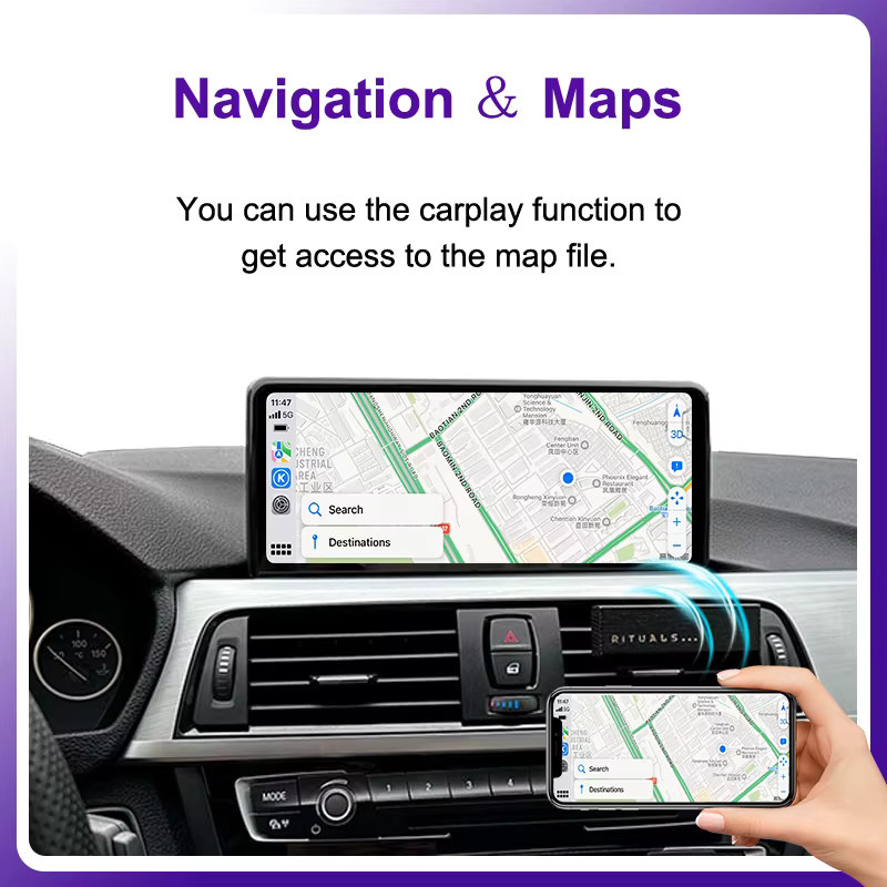AUTOTOP 10,25 Zoll Linux Wireless CarPlay Android Auto Autoradio mit Mirror Link für BMW 3er und 4er Serie F30 F31 F32 F34 F36 NBT System 2013-2017 in Schwarz - Bild 5