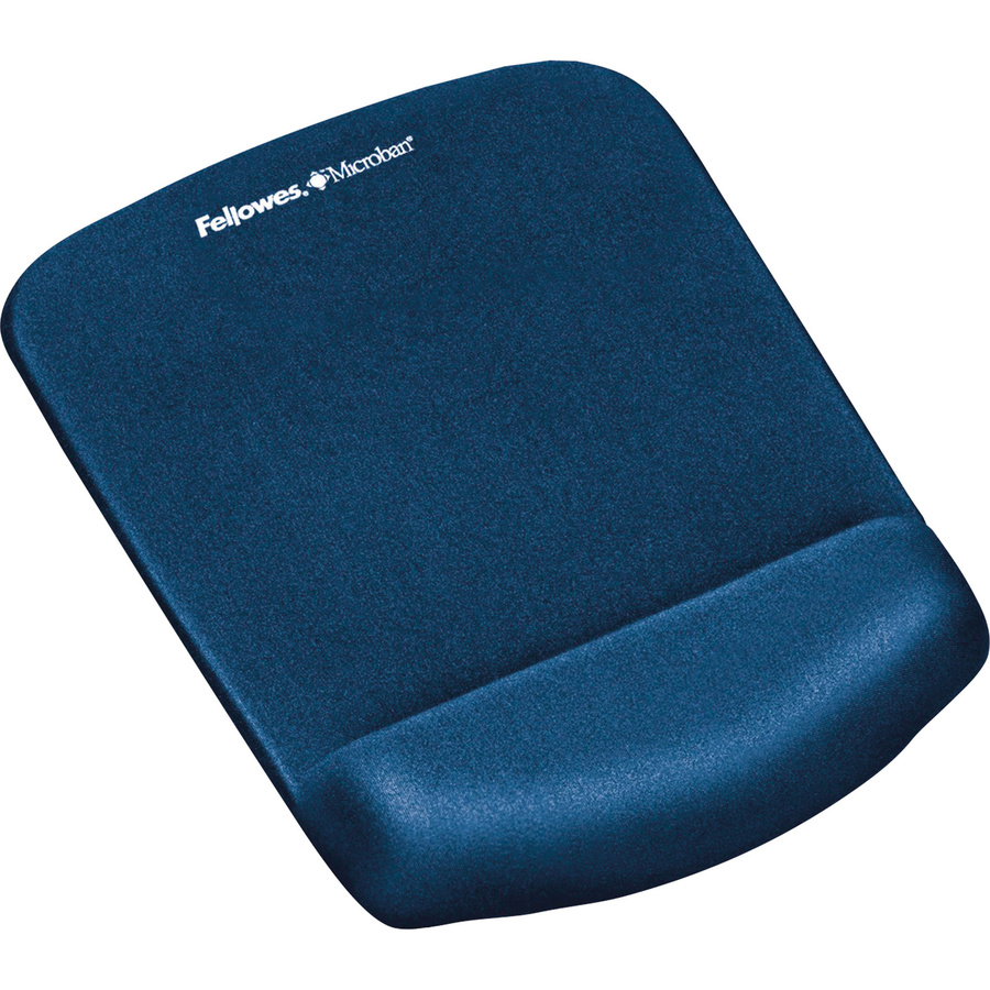 Fellowes Mauspad PlushTouch mit ergonomischer Handgelenkauflage in Blau - Bild 2