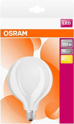 Osram LED Globeform Leuchtmittel E27, 11W Warmweiß, Glas, Durchmesser: 12,4 cm, Höhe: 16,8 cm - Bild 1