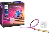 Philips Hue Play Gradient Lightstrip für PC Starter-Kit, RGBIC LED-Streifen für Gaming und Entertainment, Multicolour, Schwarz und Weiß - Bild 1