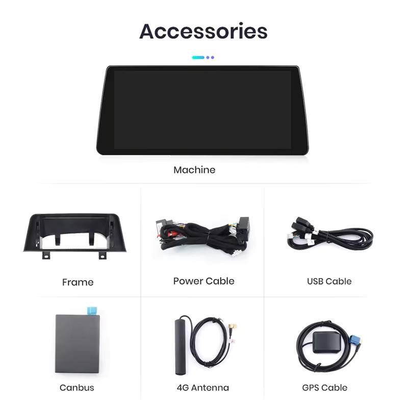 Junsun Kabelloses CarPlay und Android Auto Autoradio für BMW F20 F21 F22 F30 F31 F32 F33 F34 F36 2012-2017 Intelligentes Stereo System in Schwarz mit 10,33 Zoll Display - Bild 3