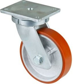 BS Rollen Schwerlastrolle RR100.C10.201 mit Schraubbefestigung aus Kunststoff in Orange - Bild 1