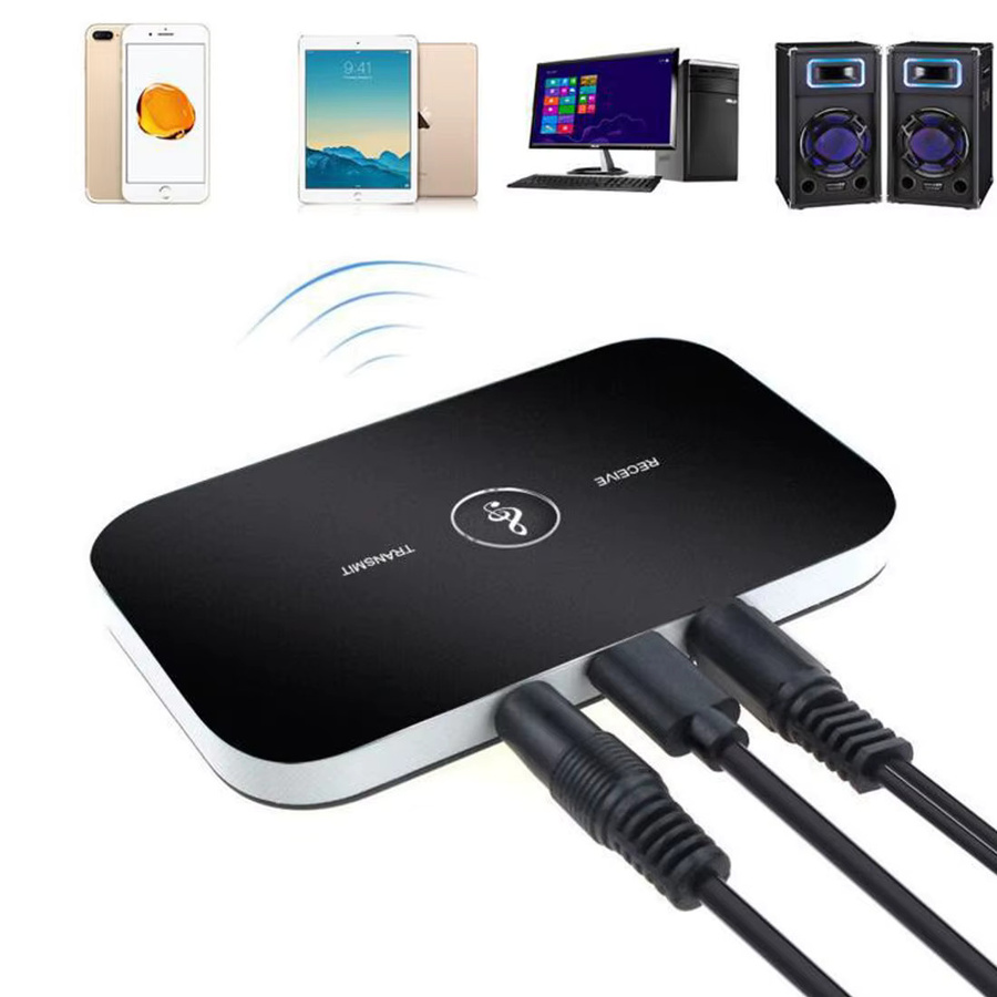 VIKEFON Bluetooth 5.0 Audio Receiver und Sender in Schwarz mit 3,5mm AUX Jack und 300mAh Akku für TV, Auto, PC und Kopfhörer - Bild 2