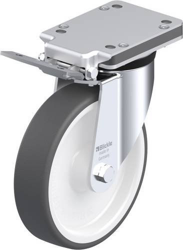 Blickle LK-POTH 200R-IS Lenkrolle mit Feststeller, Rad-Durchmesser: 20 cm, Tragfähigkeit: 600 kg, grau/weiß - Bild 1