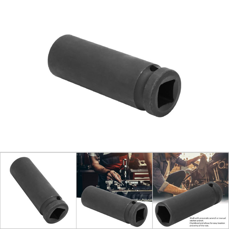 TOMTOP JMS Metrische Tiefenschlagnuss 19mm, 1/2 Zoll Antrieb, 6-Punkt Pneumatische Luftnuss, Grau - Bild 2