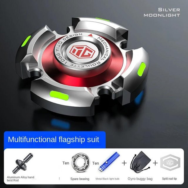 Topmix Fidget Spinner, Leuchtendes Licht, Hand Gyroskop, R188 Silent Bearing, STARRY SKY - Bild 1