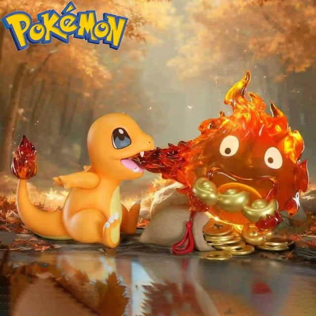 Pokémon Charmander Bite Calcifer Actionfigur, PVC-Statue, 8cm - Bild 1