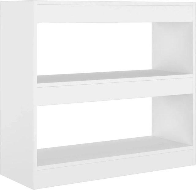 vidaXL Bücherregal und Raumteiler in Weiß, B/T/H: 80 x 30 x 72 cm - Bild 1