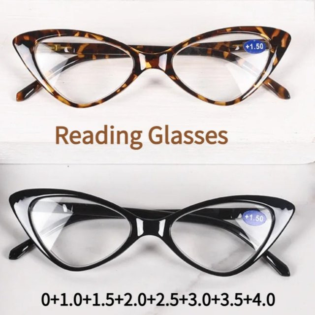 MDOD Lesebrille Cat-Eye, Vollrand, Kunststoff, Damen - Bild 1