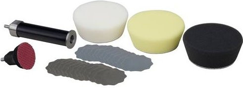 Proxxon Universal Schleif- und Polierset in Multicolour mit Schleifteller Ø 30 mm und 80 mm Verlängerung - Bild 1