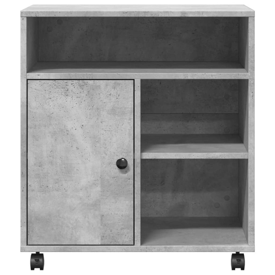 Vidaxl Druckerständer mit Rollen in Beton Grau, B/T/H: 60 x 50 x 67 cm - Bild 3