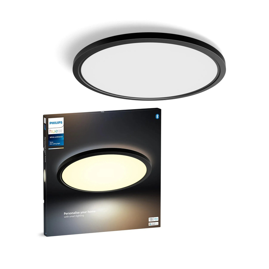 Philips Hue LED-Panel Tento White Ambiance XL Schwarz Durchmesser: 54,2 cm - Bild 2